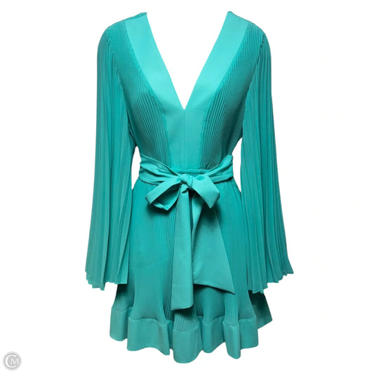 Liv Pleated Dress Designer By Milly In Aqua, Size: 4