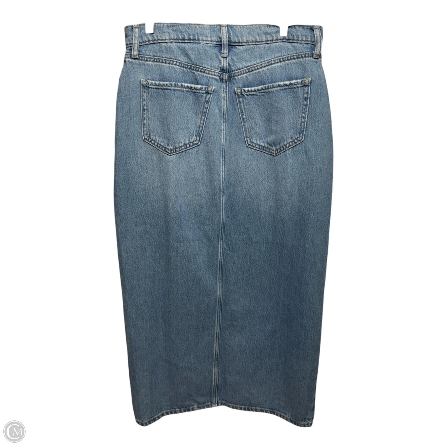 Drapey Denim Mid Rise Skirt Maxi By Old Navy In Blue Denim, Size: 6