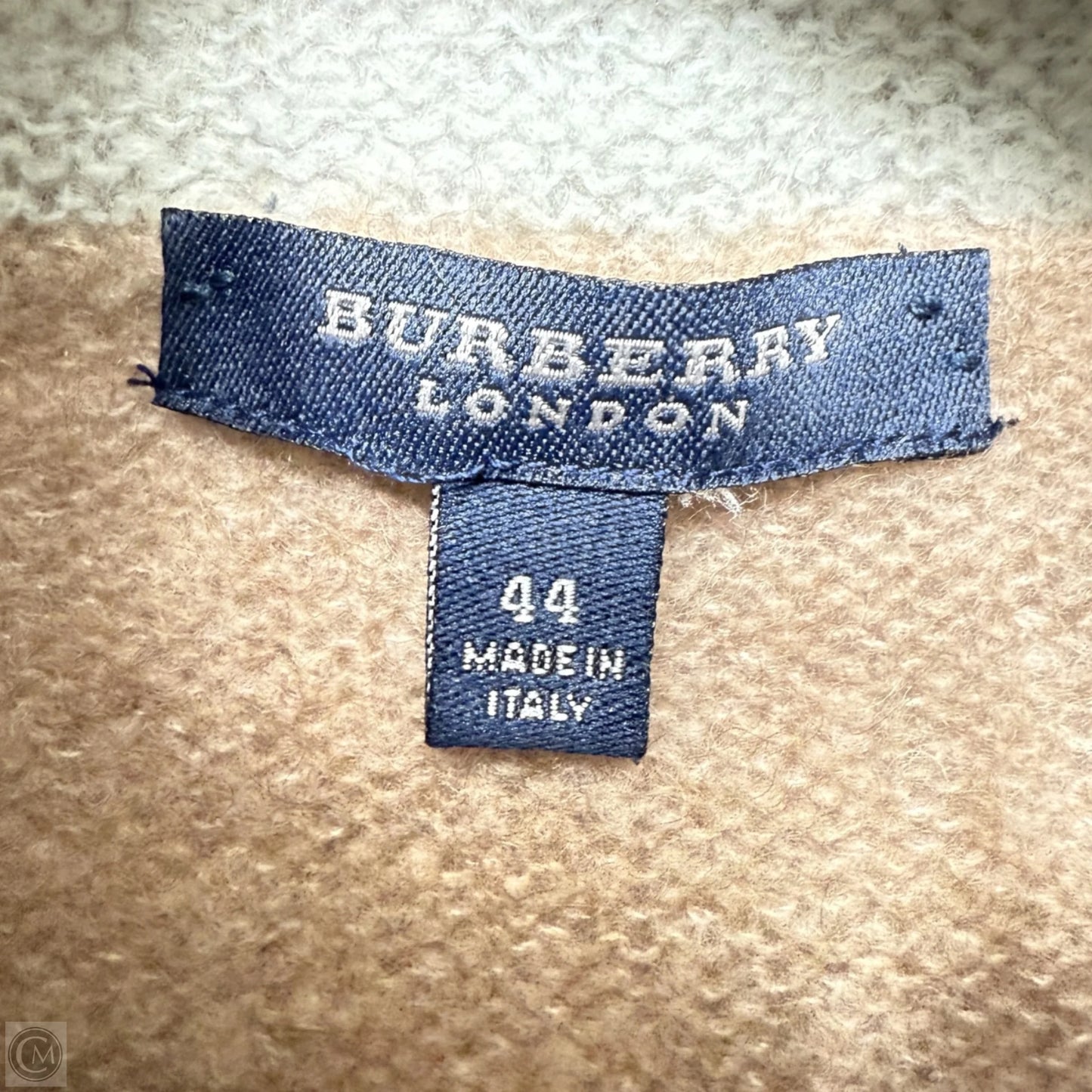 Cashmere Sleeveless Layered Mock Neck Sweater Luxury Designer By Burberry In Brown & Grey, Size: 12