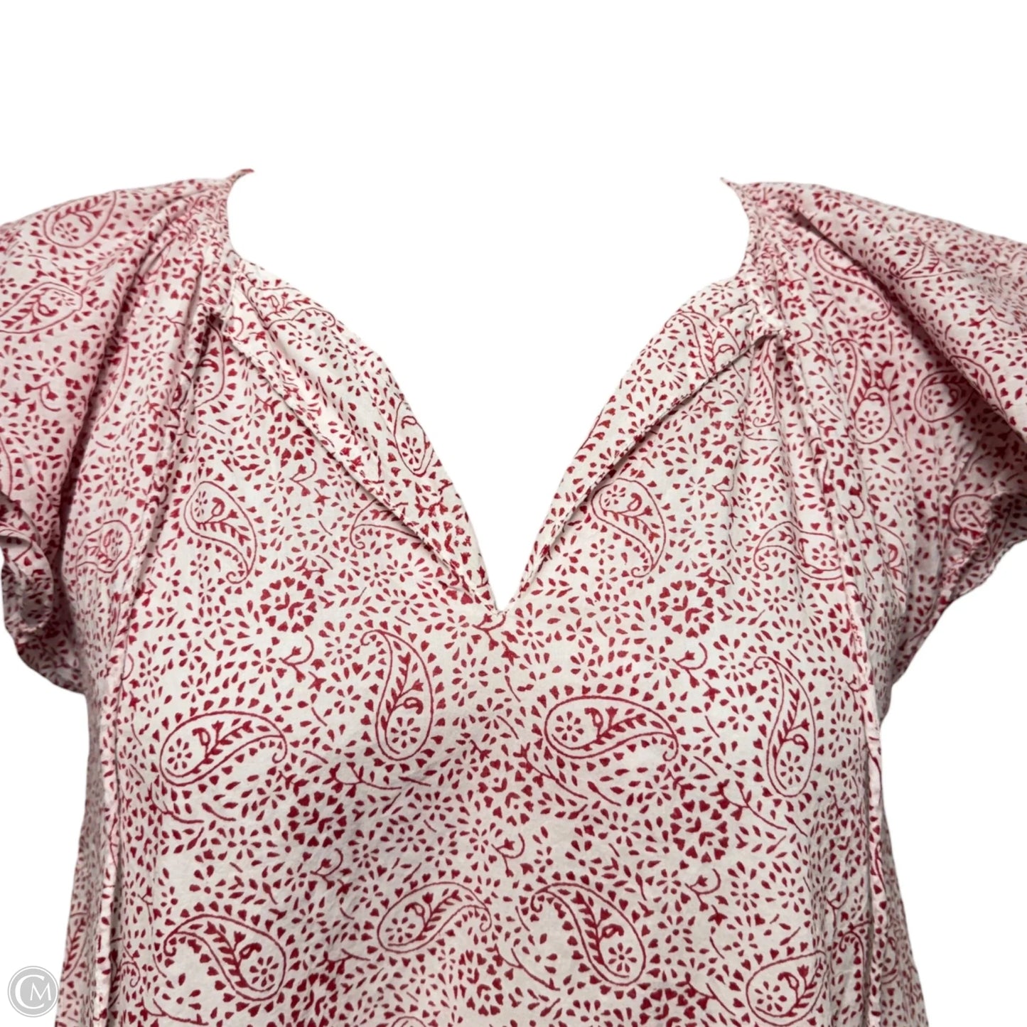 Jaya Mini Dress By Cleobella In Red & White Paisley Ditzy Print, Size: M