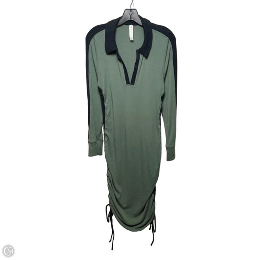 Dress Casual Midi By Daily Practices By Anthropologie In Green and Black, Size: L