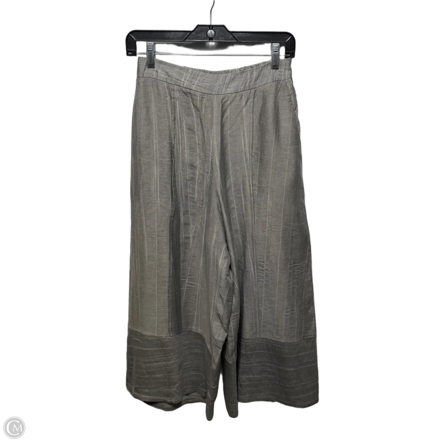Hand Dyed Cropped Trousers By Ozai n Ku In Grey, Size: XS