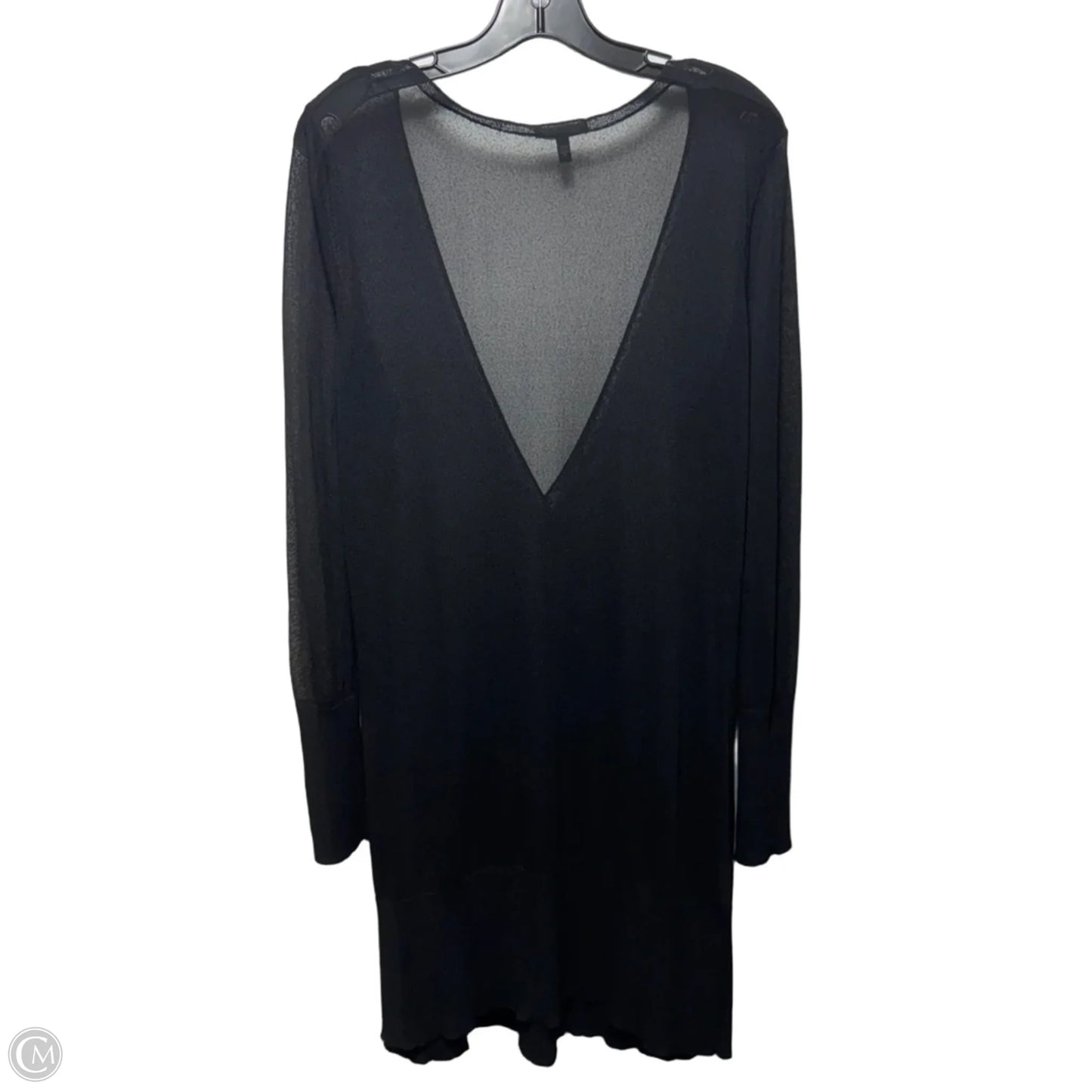 Sheer Sweater Cardigan By Eileen Fisher In Black, Size: L
