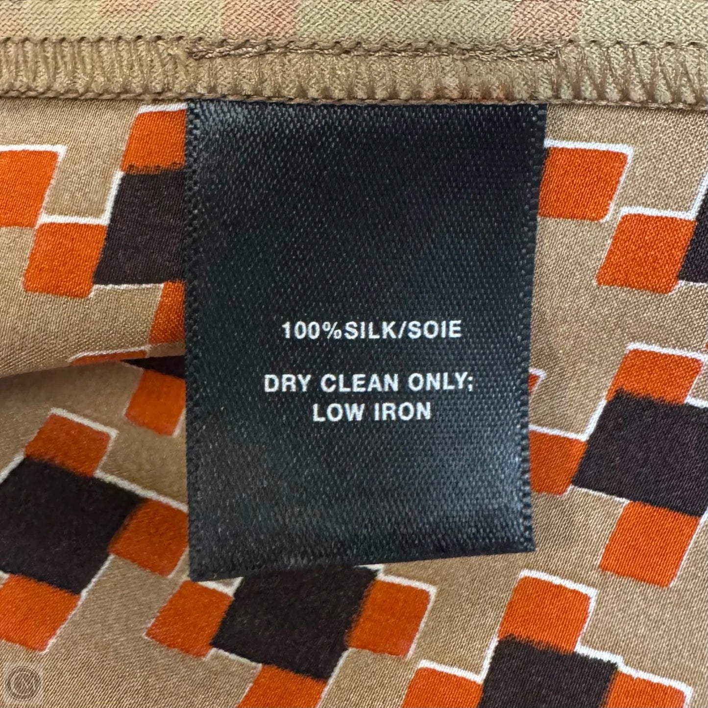 Desra Highgate Houndstooth Herringbone Silk Tunic Designer By Lafayette 148 In Geometric Pattern, Size: S