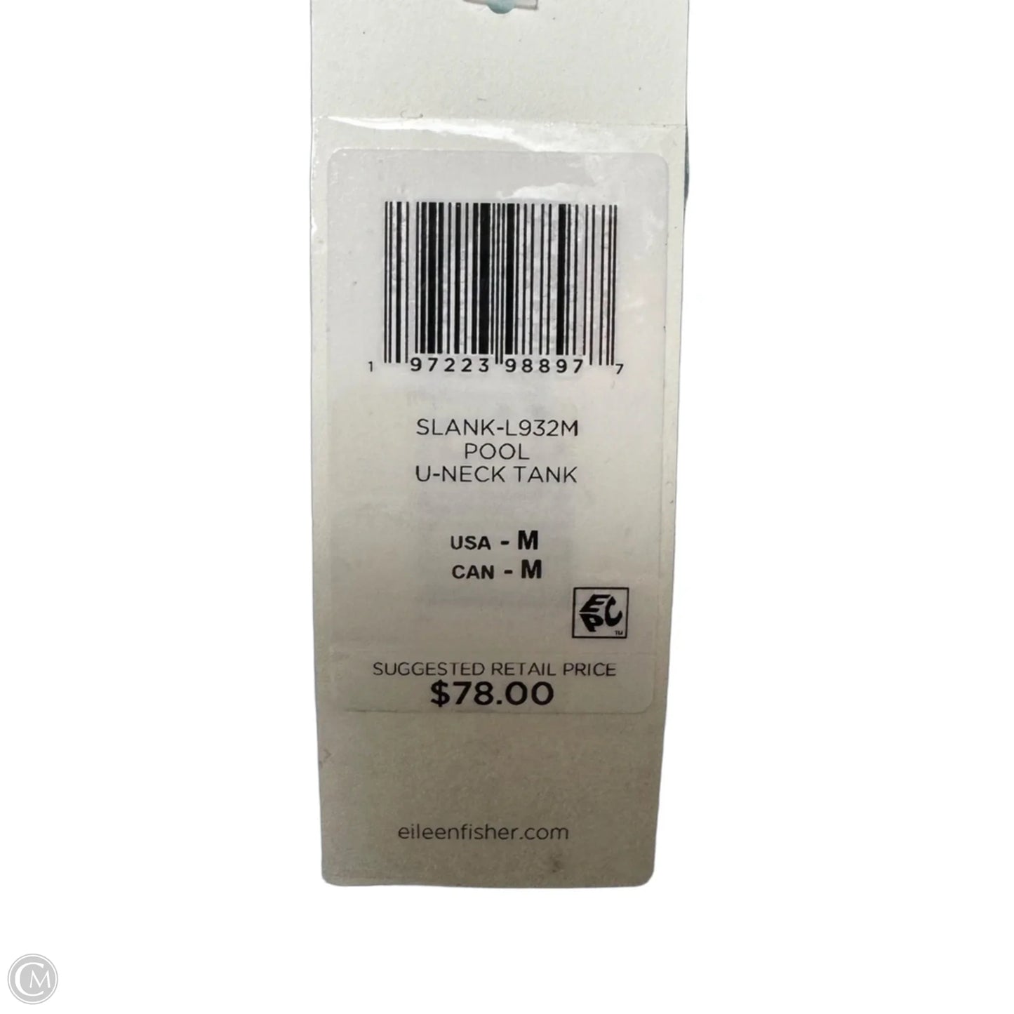 U-Neck Sleep Tank Top By Eileen Fisher In Pool, Size: M