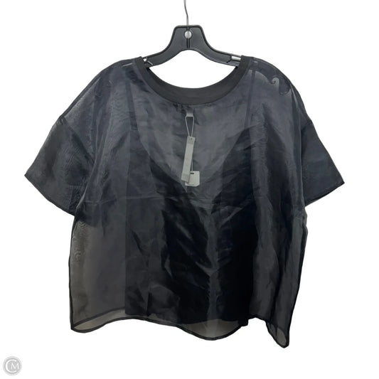 Silk Top Short Sleeve By Every In Black, Size: Xl