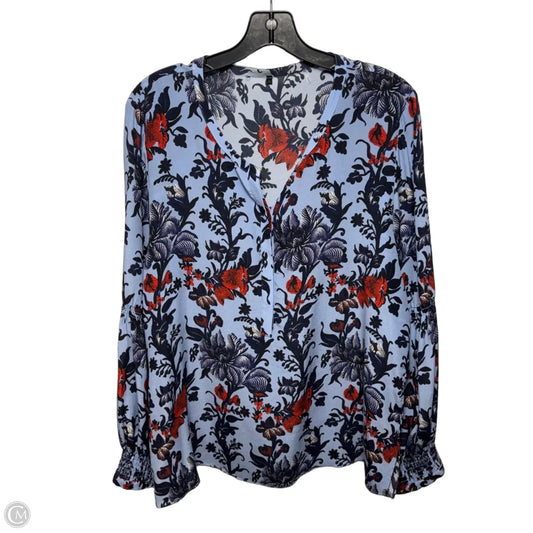 Silk Top Long Sleeve By Kobi Halperin In Floral Print, Size: Xl