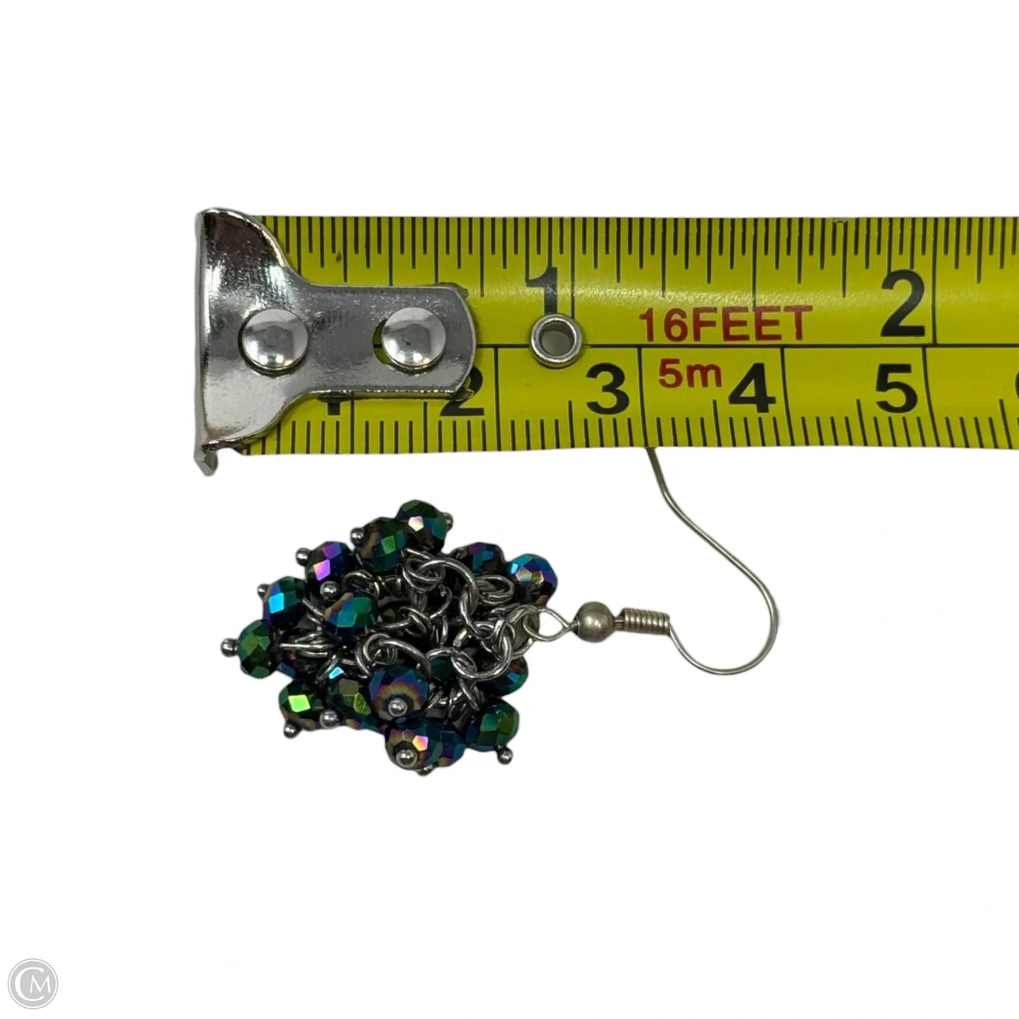 Iridescent Bead Cluster Dangle Earrings
