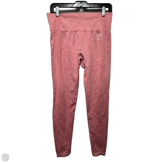 Athletic Leggings By Gym Shark In Pink, Size: L