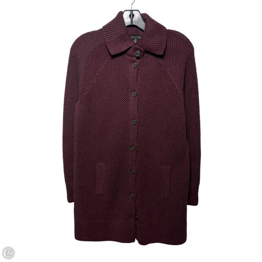 Sweater Cardigan By Talbots In Maroon, Size: S