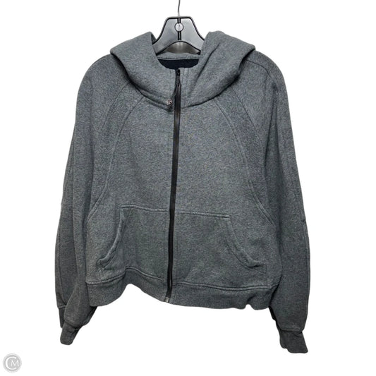 Athletic Sweatshirt Hoodie By Lululemon In Grey, Size: XL/XXL