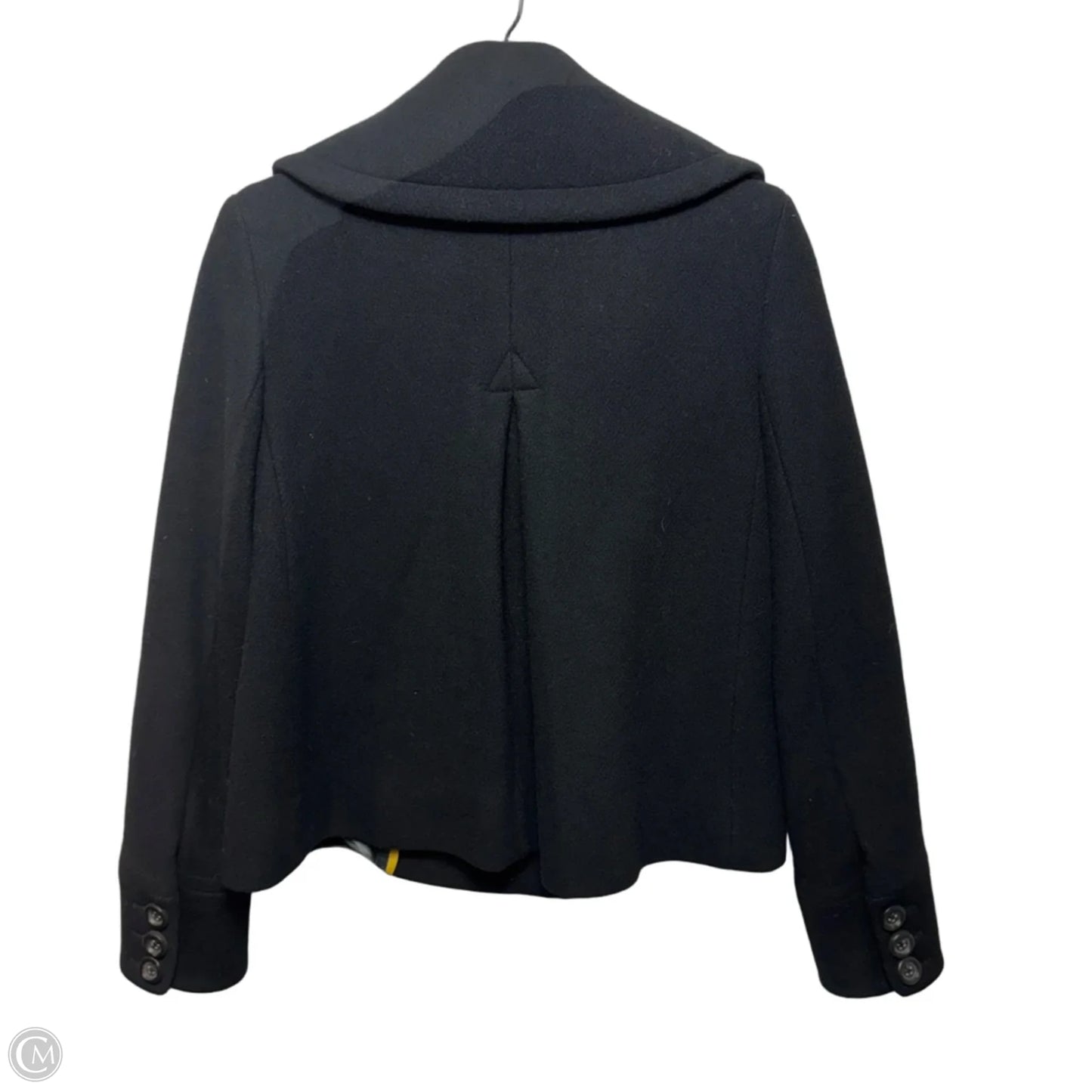 Cropped Wool Peacoat By J. Crew In Black, Size: 2