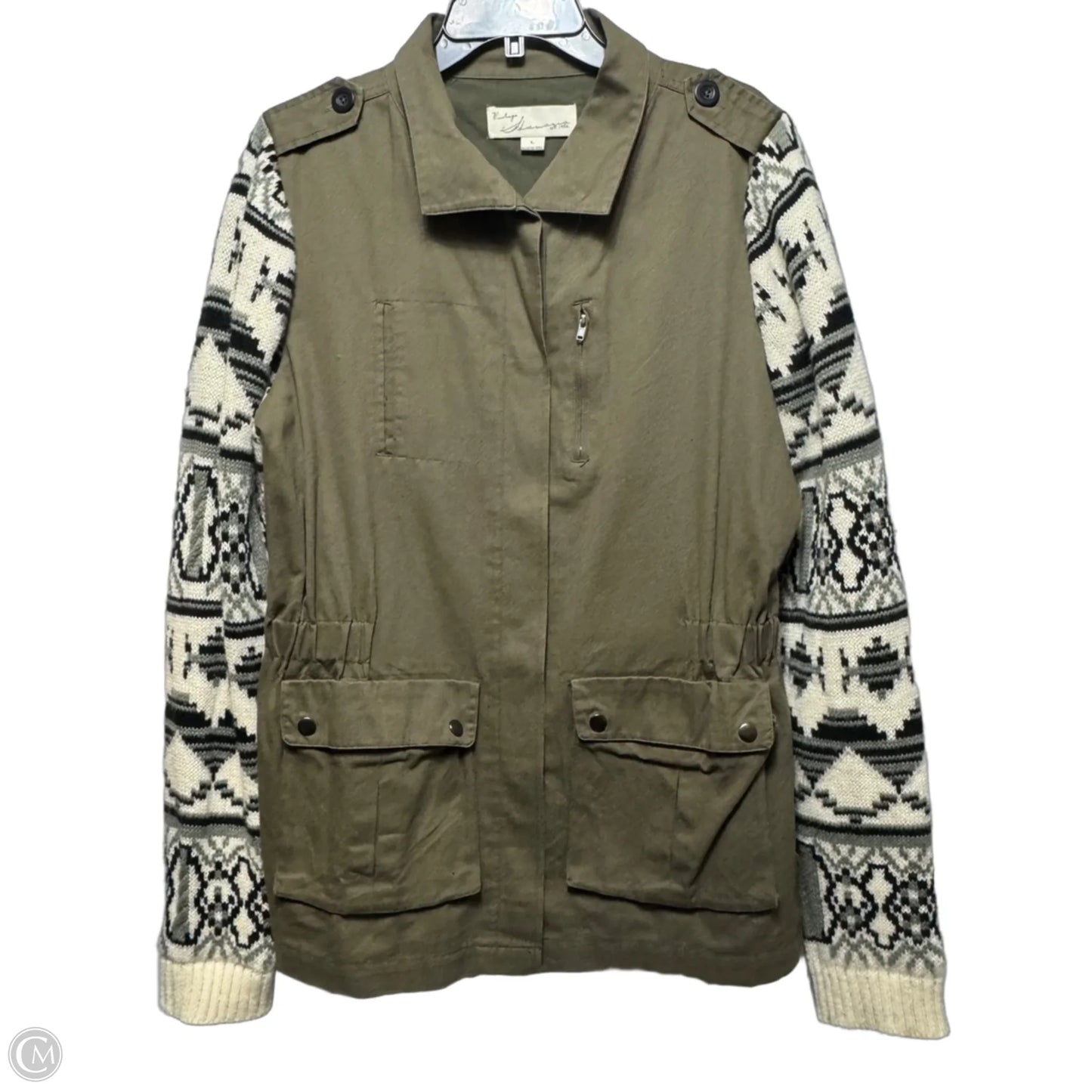 Jacket Utility By Vintage Havana In Green, Size: L