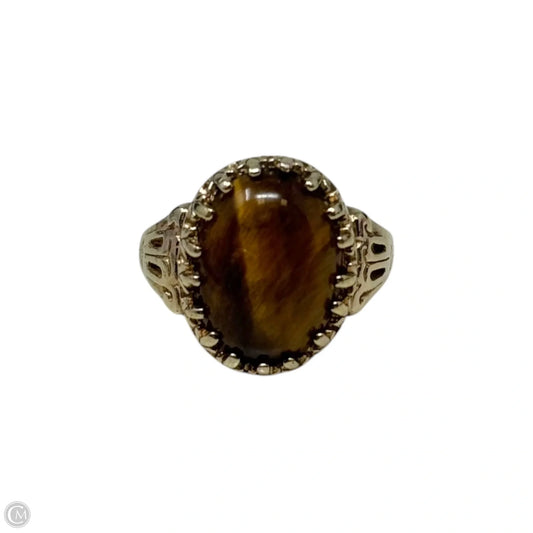 Tigers Eye Ring Statement By Seta, Size: 8