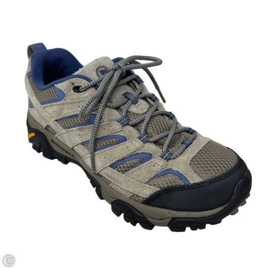 Moab Shoes Athletic By Merrell In Blue & Grey, Size: 9