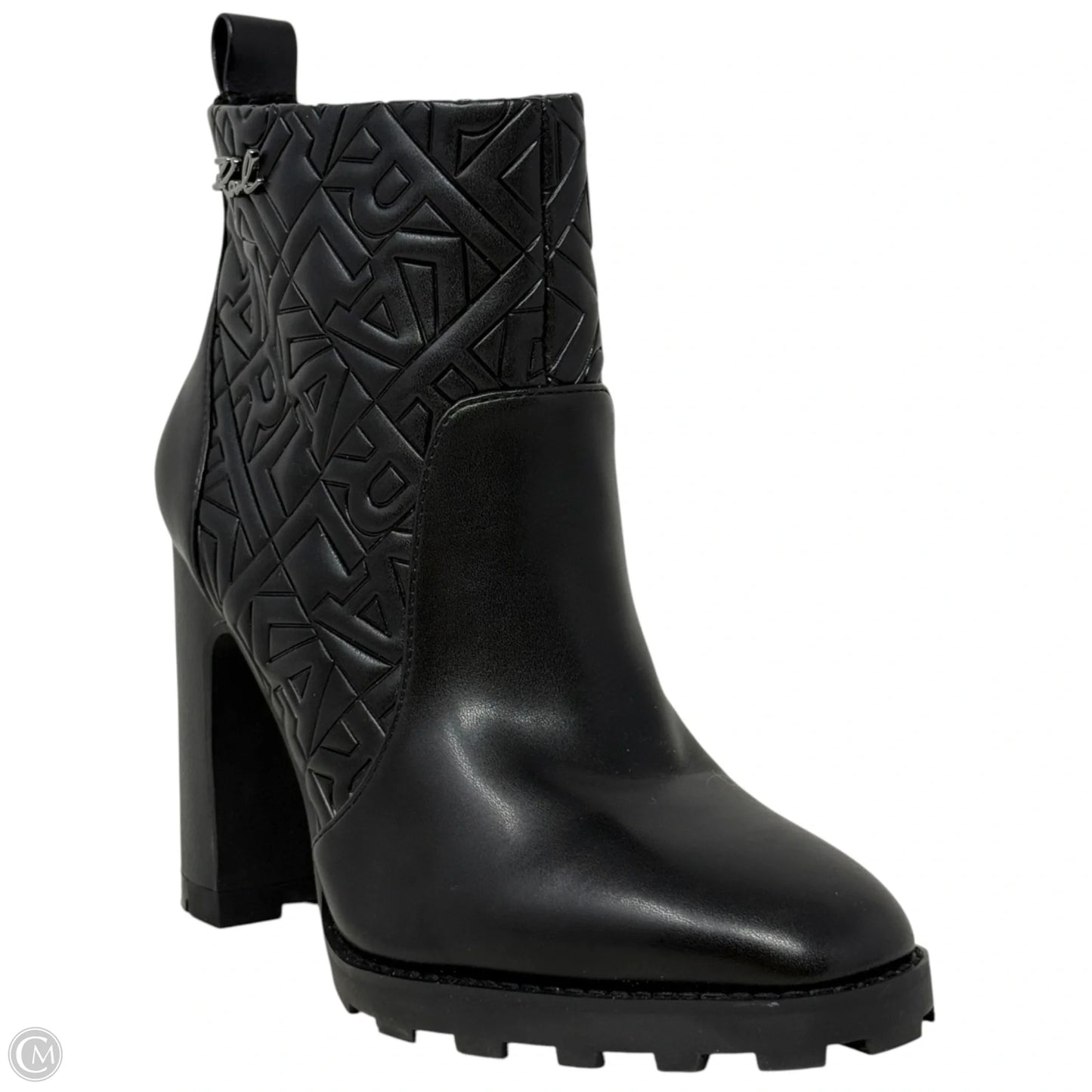 Petria Platform Lug Sole Ankle Boots By Karl Lagerfeld In Black, Size: 9