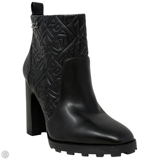 Petria Platform Lug Sole Ankle Boots By Karl Lagerfeld In Black, Size: 9