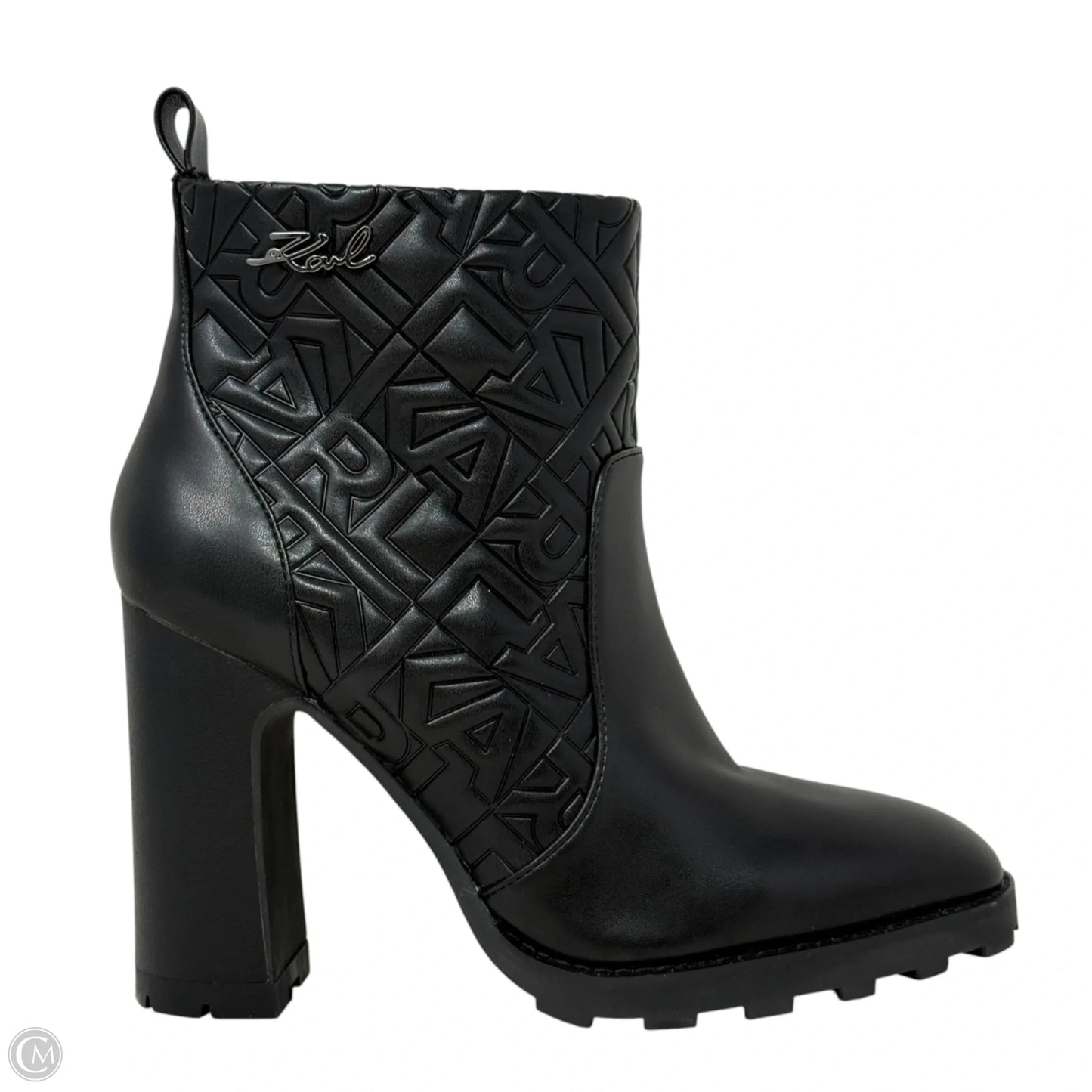 Petria Platform Lug Sole Ankle Boots By Karl Lagerfeld In Black, Size: 9