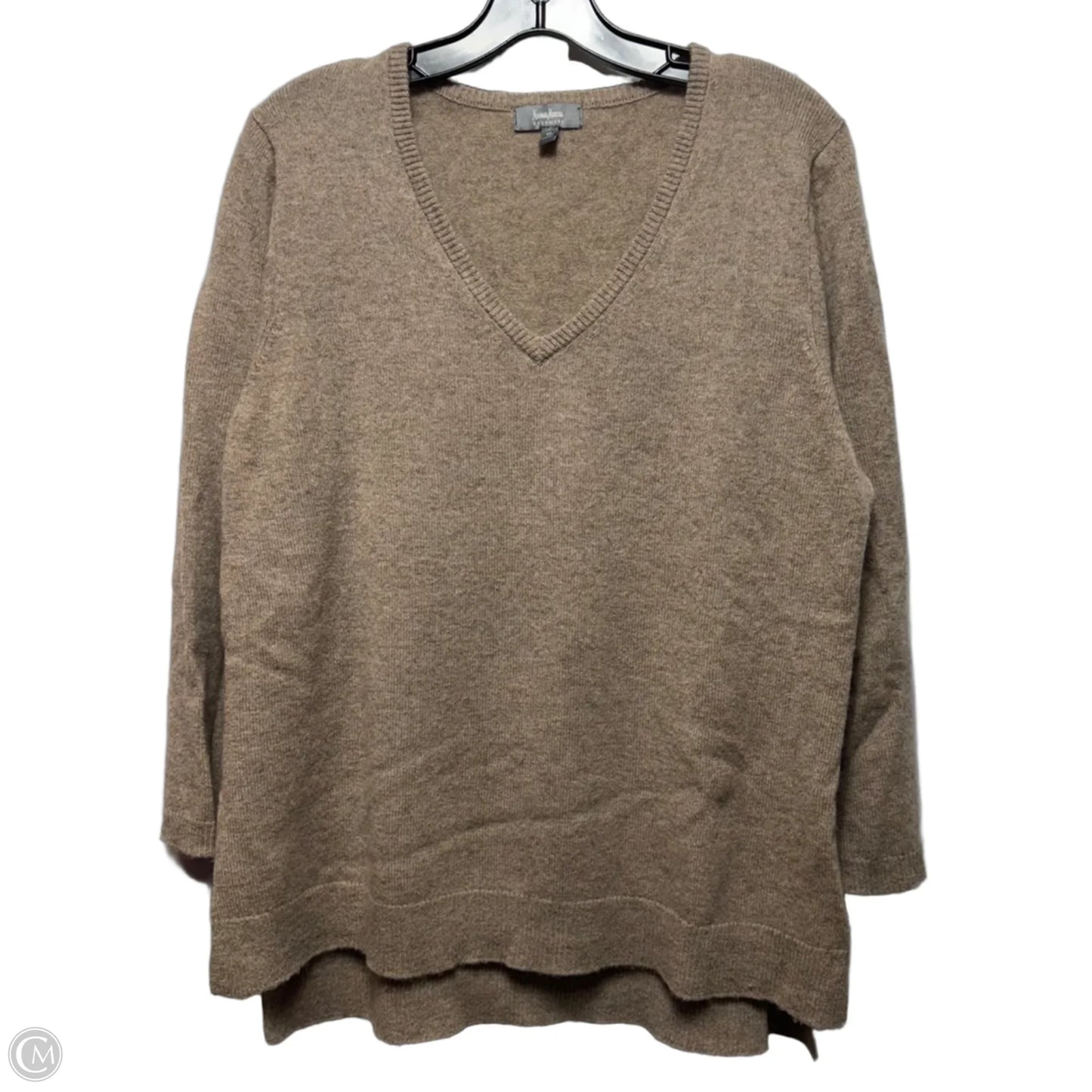 Cashmere Sweater Designer By Neiman Marcus In Taupe, Size: Xl