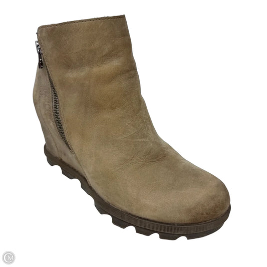 Joan Of Arctic Wedge Boots Ankle By Sorel In Tan, Size: 9.5