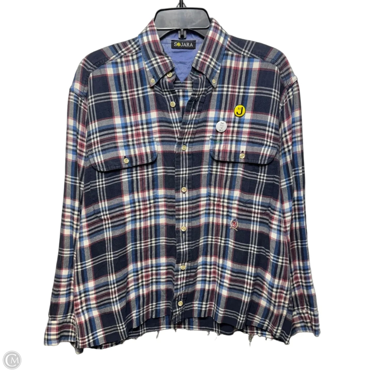 Top Long Sleeve By Sojara In Plaid Pattern, Size: M