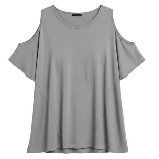 Ella Fifi Cold Shoulder Tee Designer By All Saints In Grey, Size: S