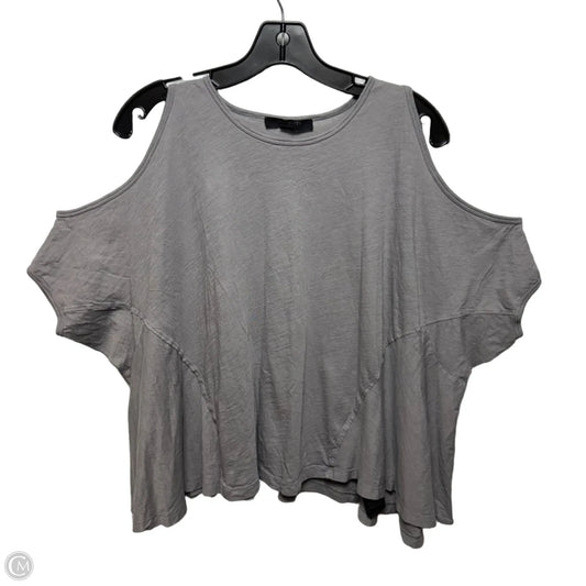 Cold Shoulder Top Short Sleeve Designer By All Saints In Grey, Size: S