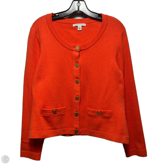Sweater Cardigan By Banana Republic In Orange, Size: Lp