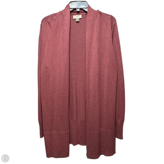 Sweater Cardigan By Loft In Pink, Size: Lp