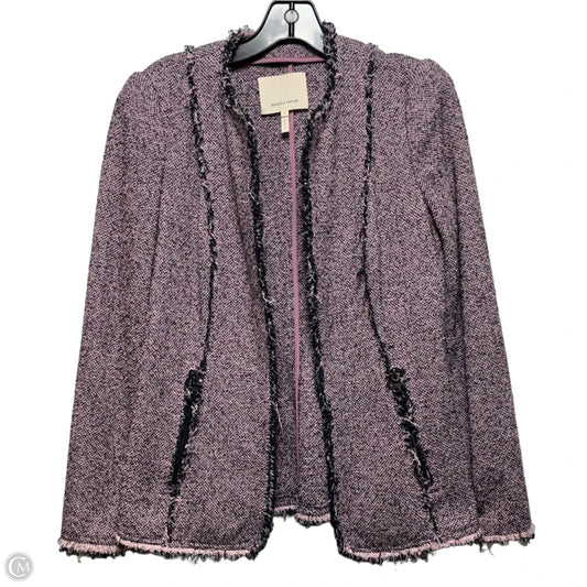 Blazer By Rebecca Taylor In Black & Pink, Size: 4