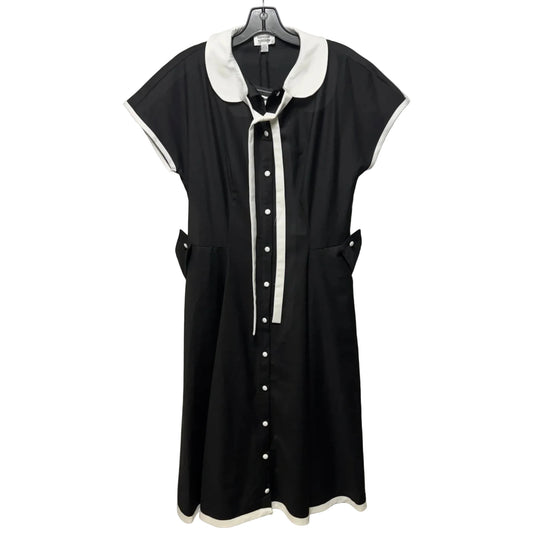 Dress Casual Midi By Unique Vintage In Black & White, Size: L
