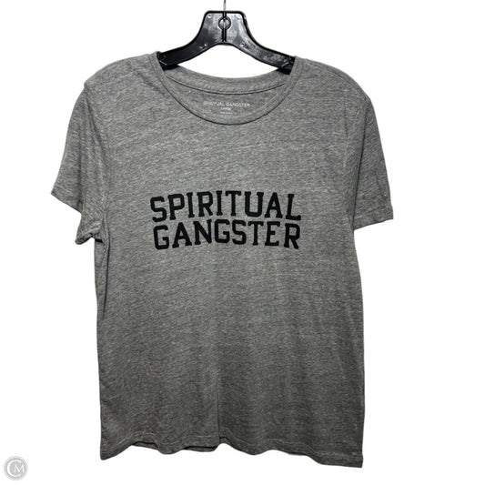 Top Short Sleeve Basic By Spiritual Gangster In Grey, Size: L