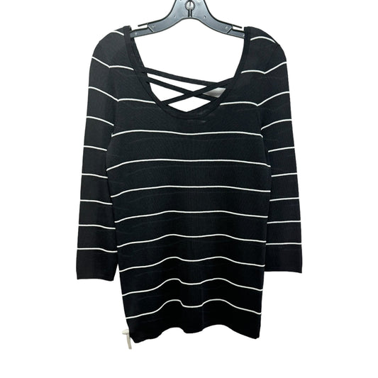 Knit Cross Back Top 3/4 Sleeve By Jolibel In Striped, Size: S