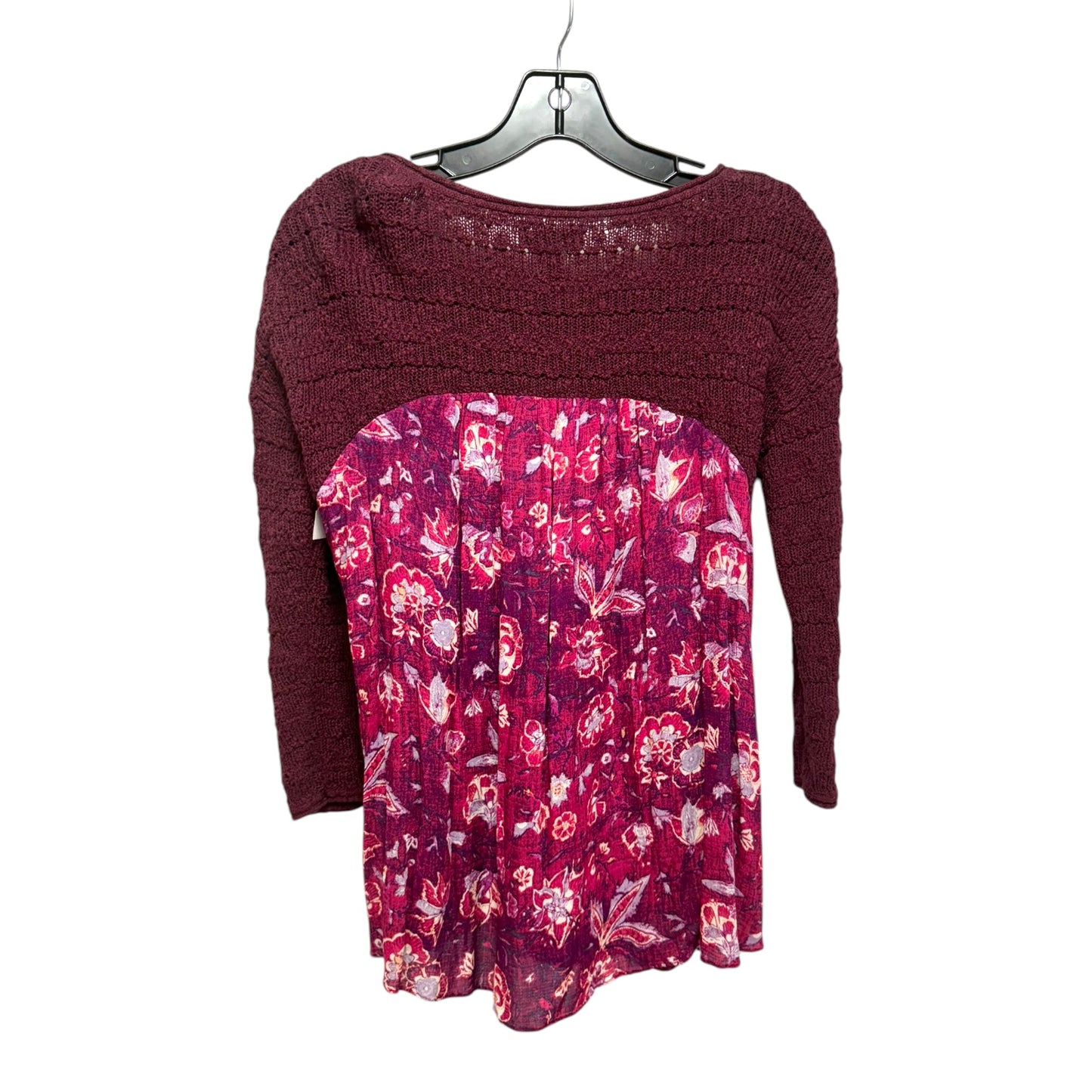 Sweater By Lucky Brand In Maroon, Size: S