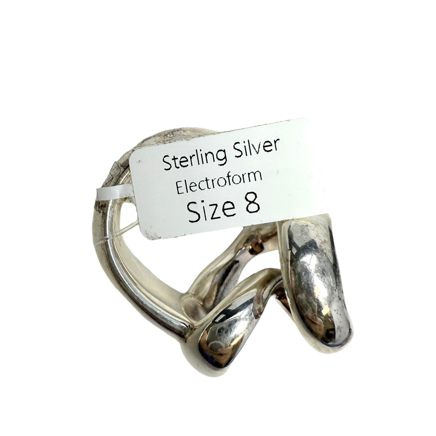 Sterling Silver 925 Electroform Heart Statement Ring By Indigo Falls, Size: 8