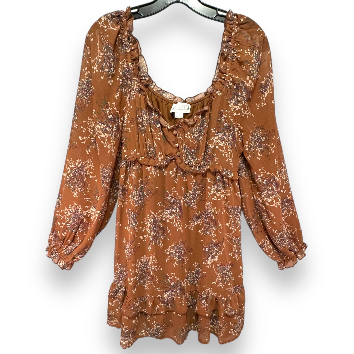 Dress Casual Short By Loveriche In Brown, Size: L