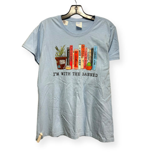 Banned Book Top Short Sleeve Basic By Clothes Mentor  Size: L