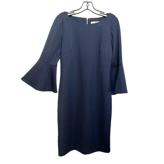 Bell Sleeve Sheath Dress By Jessica Howard In Navy, Size: 8