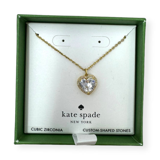 My Love Cubic Zirconia Heart Halo Necklace Designer By Kate Spade
