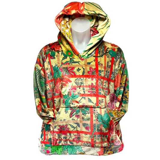 Chantel Sherpa Pullover Hoodie Luxury Designer By Johnny Was  Size: M