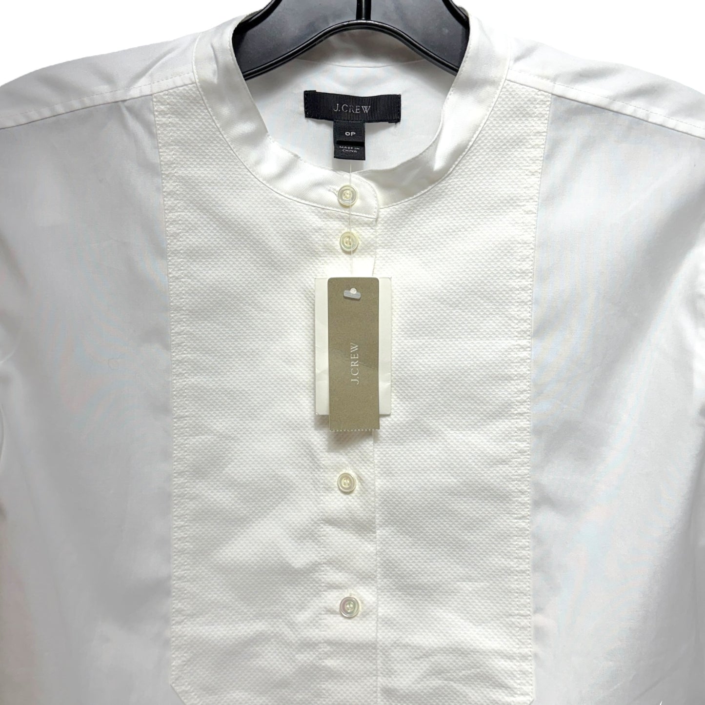 TUxedo Popover Shirt By J. Crew In White, Size: 0