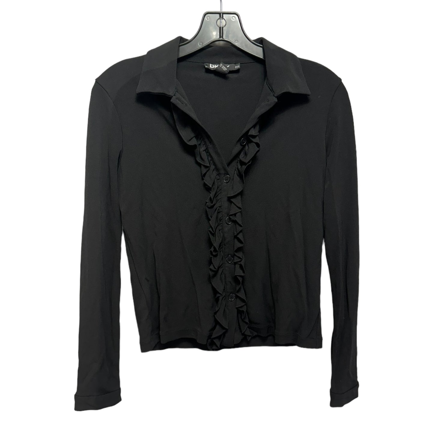 Top Long Sleeve By Dkny In Black, Size: S