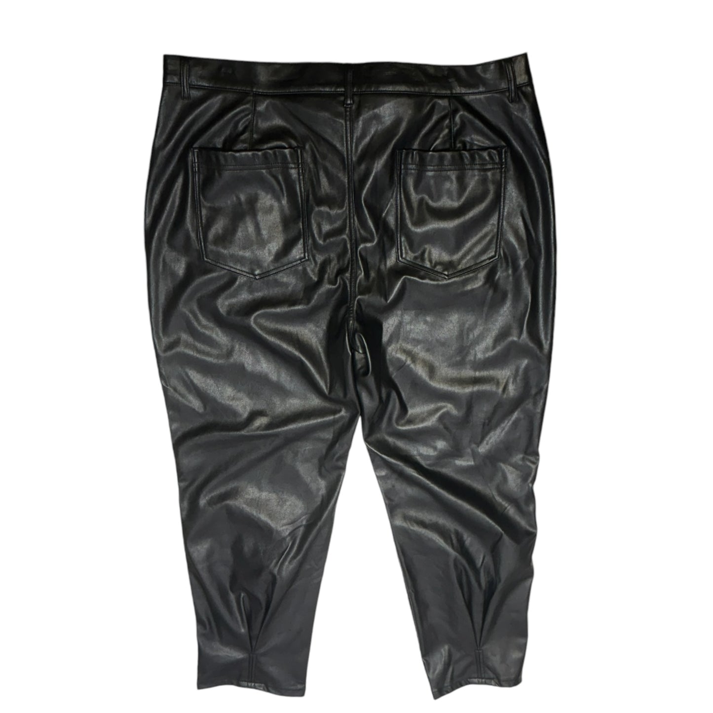 Faux Leather Pants By Open Edit In Black, Size: 2x