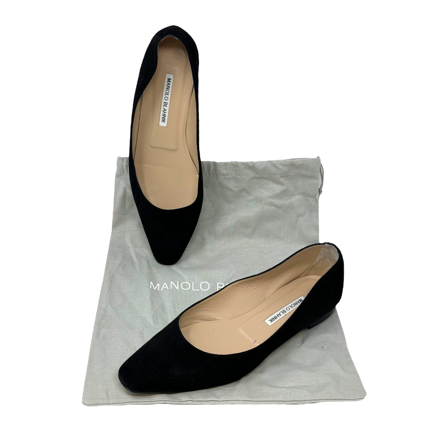 Gelista Suede Ballet Flats Luxury Designer By Manolo Blahnik  Size: 9.5