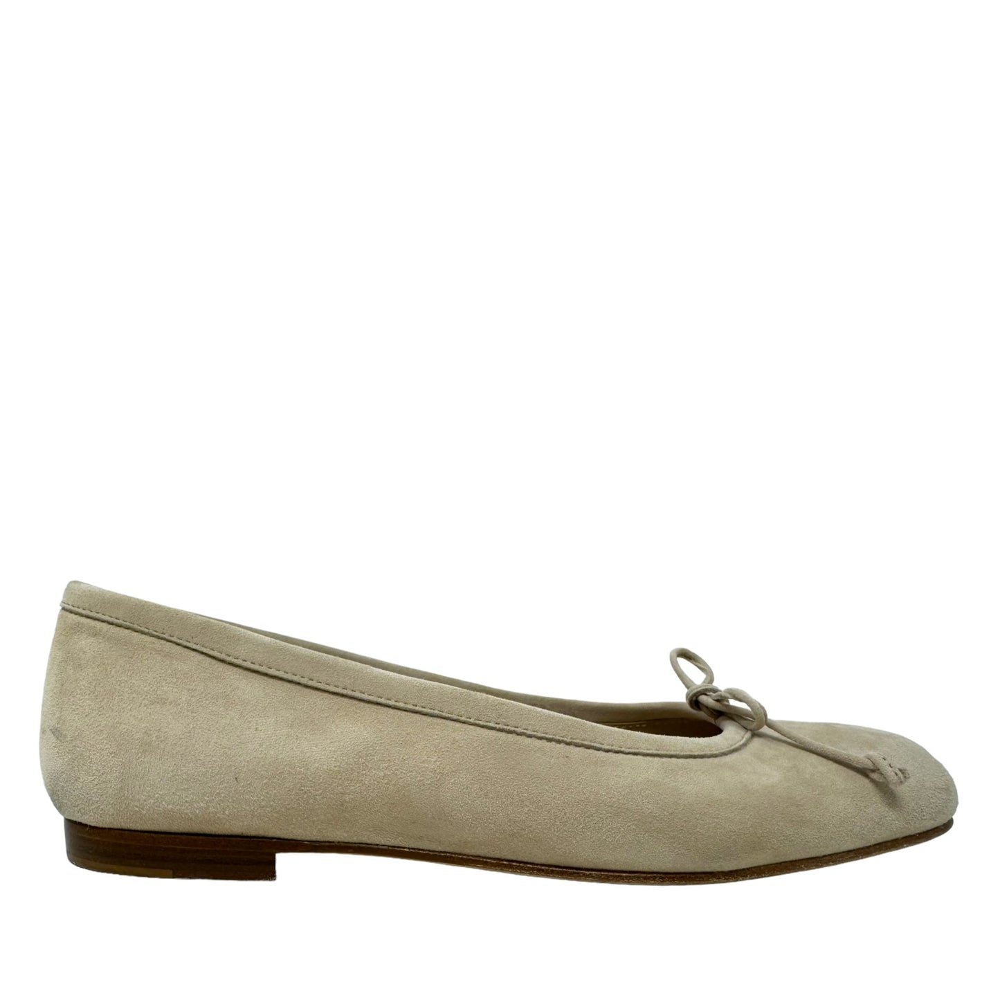 Veralli Suede Ballet Flats Luxury Designer By Manolo Blahnik  Size: 8.5