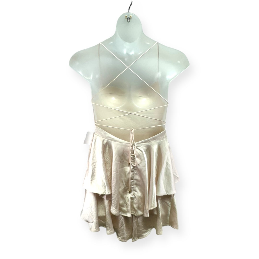 Mon Cherie Romper By Selfie Leslie In Champagne, Size: L