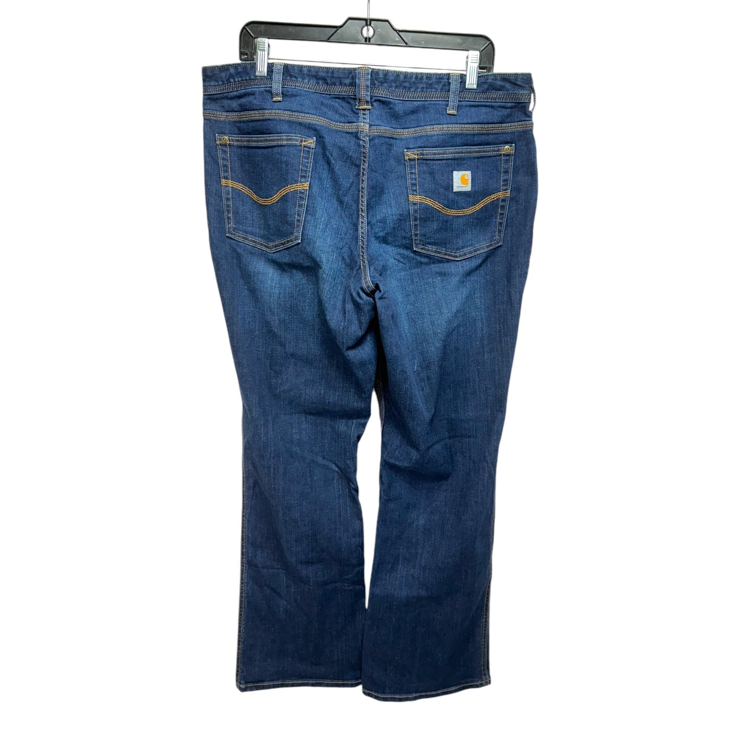 Jeans Boot Cut By Carhartt In Blue Denim, Size: 16