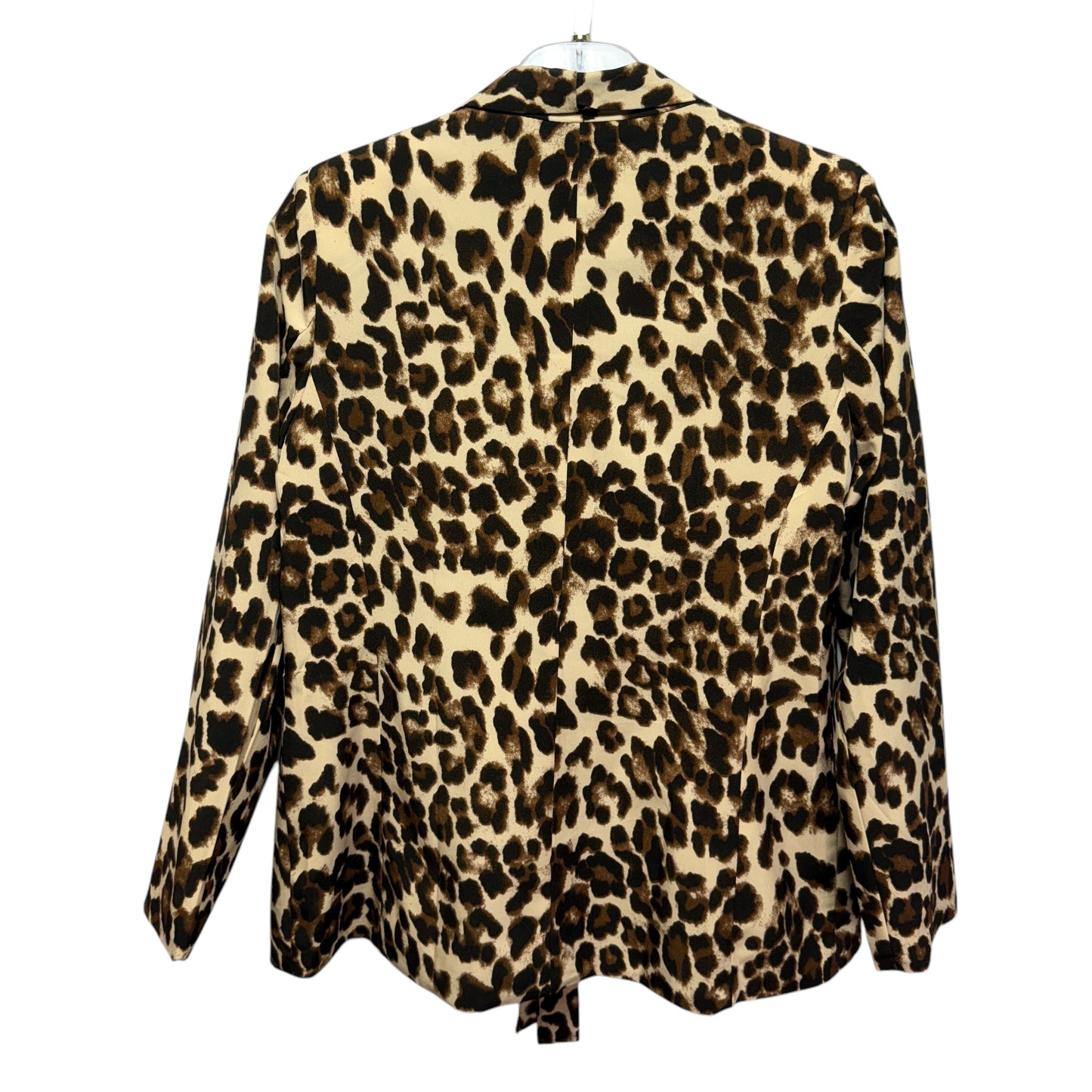 Belted Blazer By Inomi In Leopard Print, Size: S