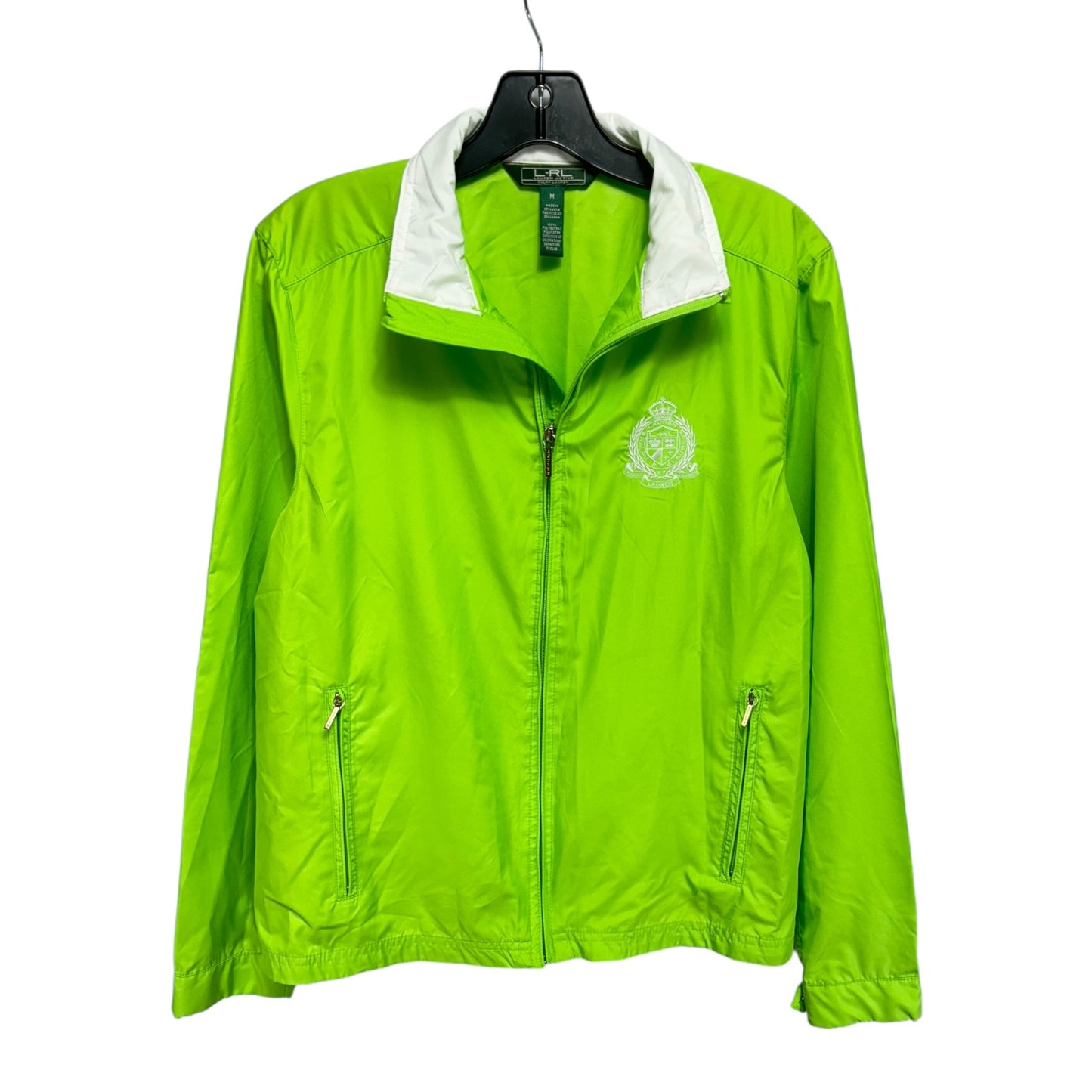 Jacket Windbreaker By Lauren By Ralph Lauren In Green, Size: M