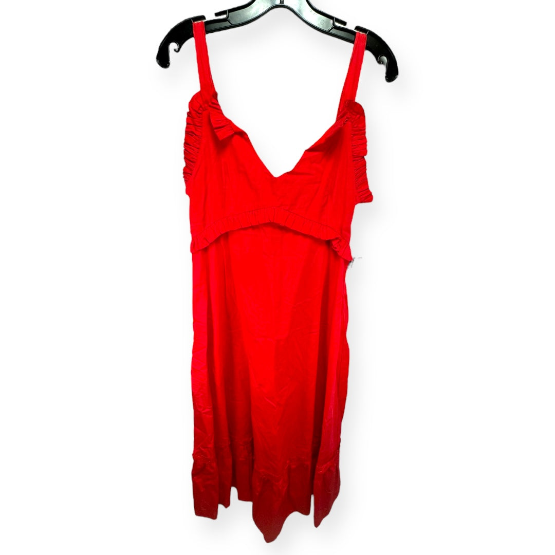 Dress Casual Midi By Never a Wall Flower In Red, Size: M